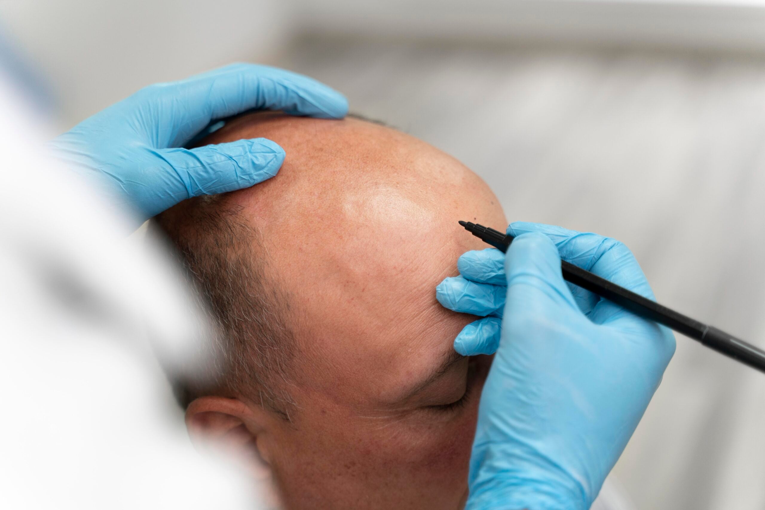 DHI vs FUE hair transplant procedure in Turkey showing graft implantation in clinic