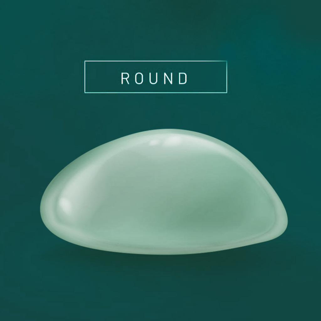 Round breast implant for fuller and lifted results