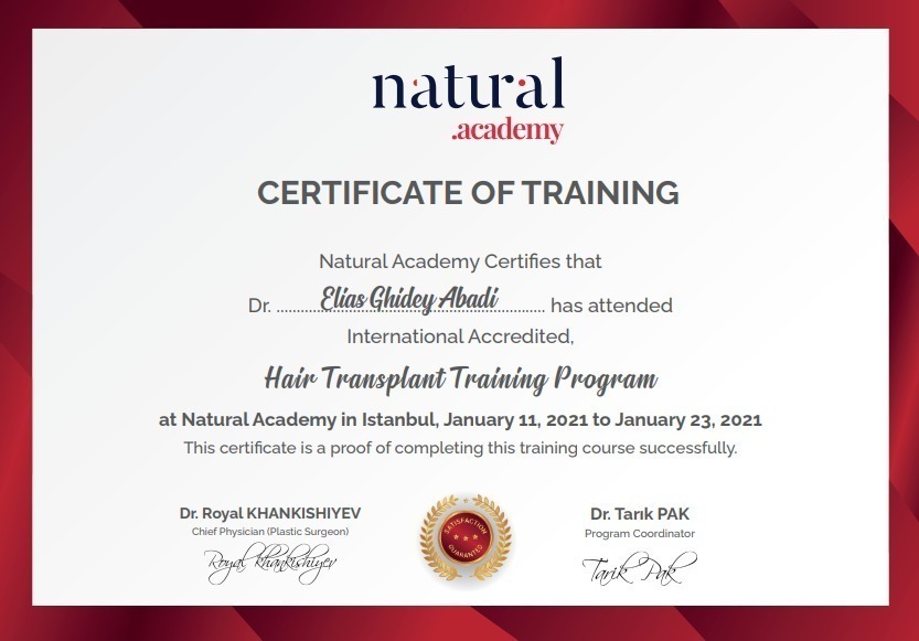 natural academy certificate